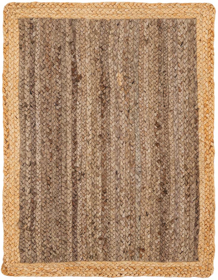 Detail image of  2' x 3' 1  Hand Braided Jute Rug