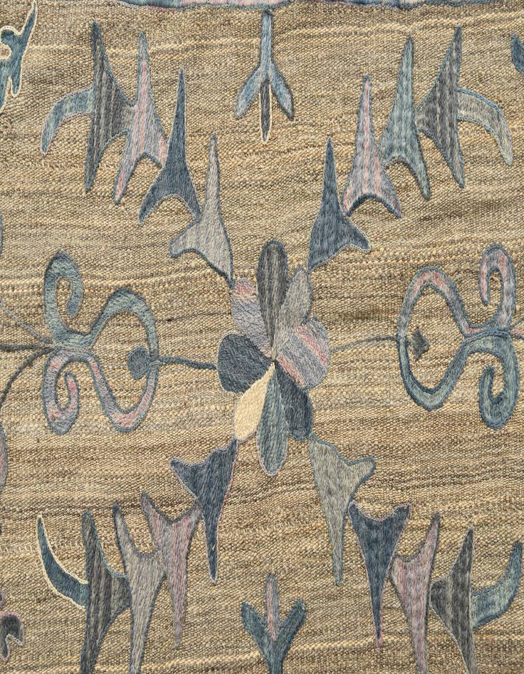 Detail image of  5' 2 x 6' 5  Hand Woven Kilim Suzani Wool Rug