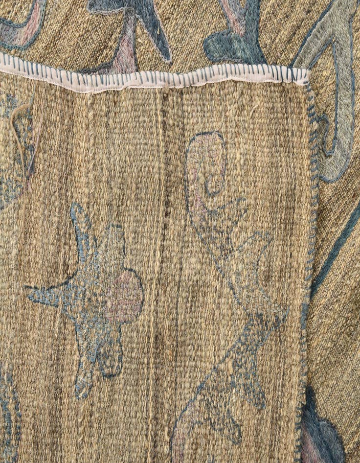 Detail image of  5' 2 x 6' 5  Hand Woven Kilim Suzani Wool Rug