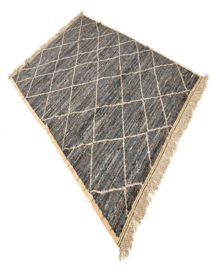 Detail image of 6' 2 x 9' 2 Hand Knotted Moroccan Wool Rug