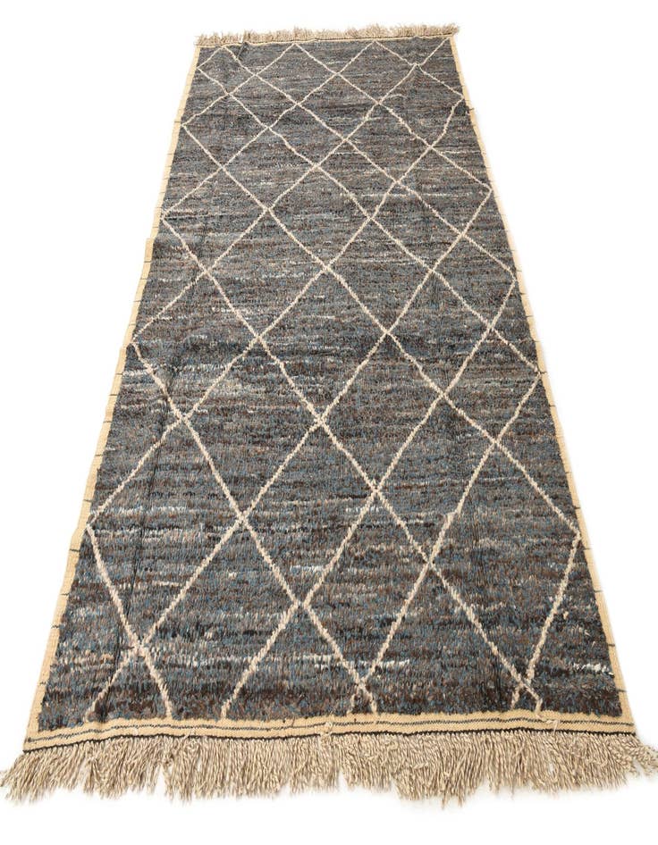 Detail image of 6' 2 x 9' 2 Hand Knotted Moroccan Wool Rug