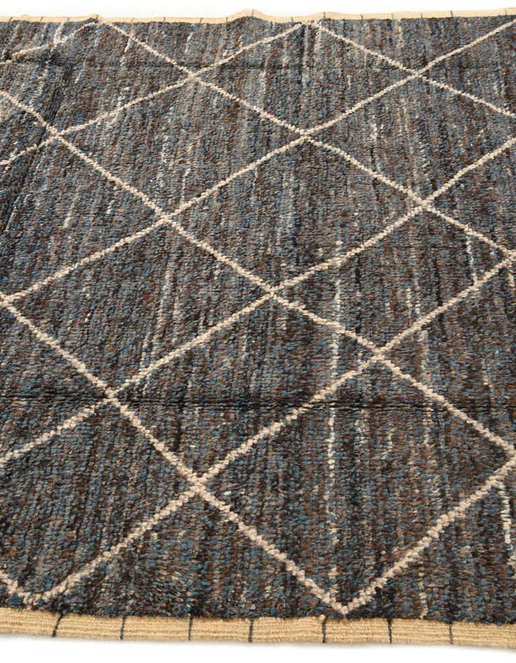 Detail image of 6' 2 x 9' 2 Hand Knotted Moroccan Wool Rug