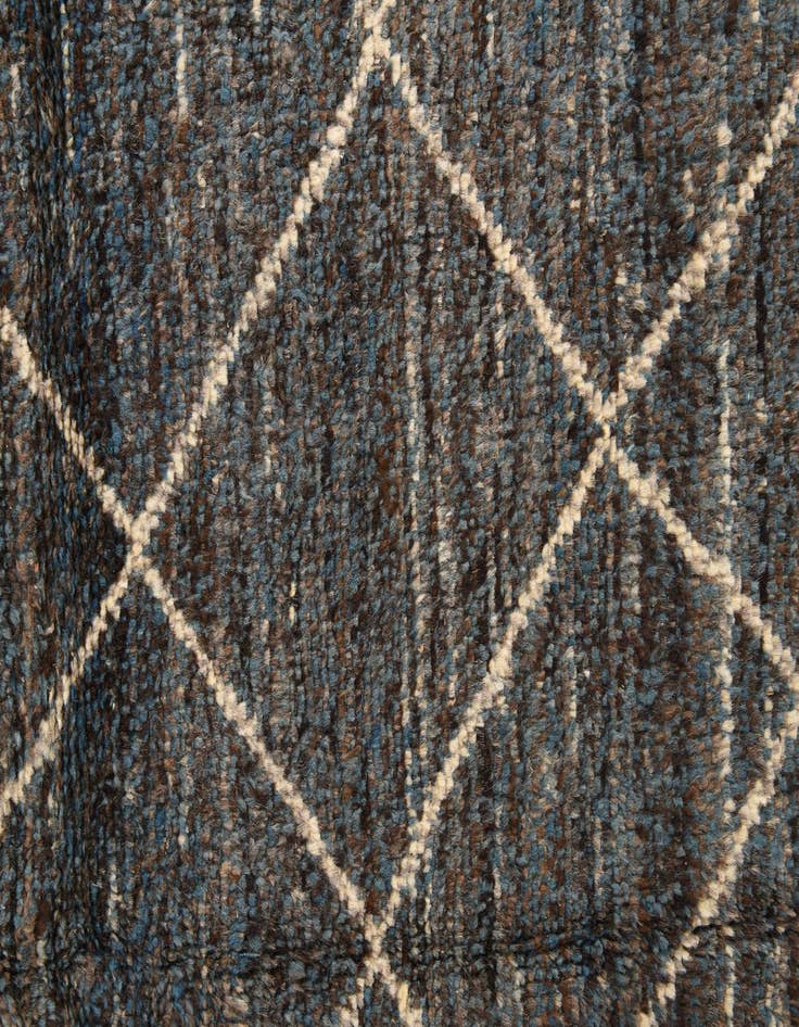 Detail image of 6' 2 x 9' 2 Hand Knotted Moroccan Wool Rug