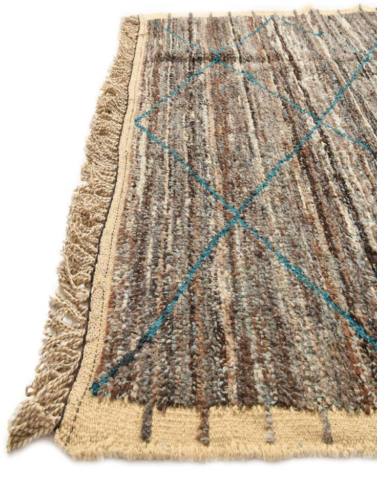 Detail image of  5' 3 x 8' 6  Hand Knotted Moroccan Wool Rug