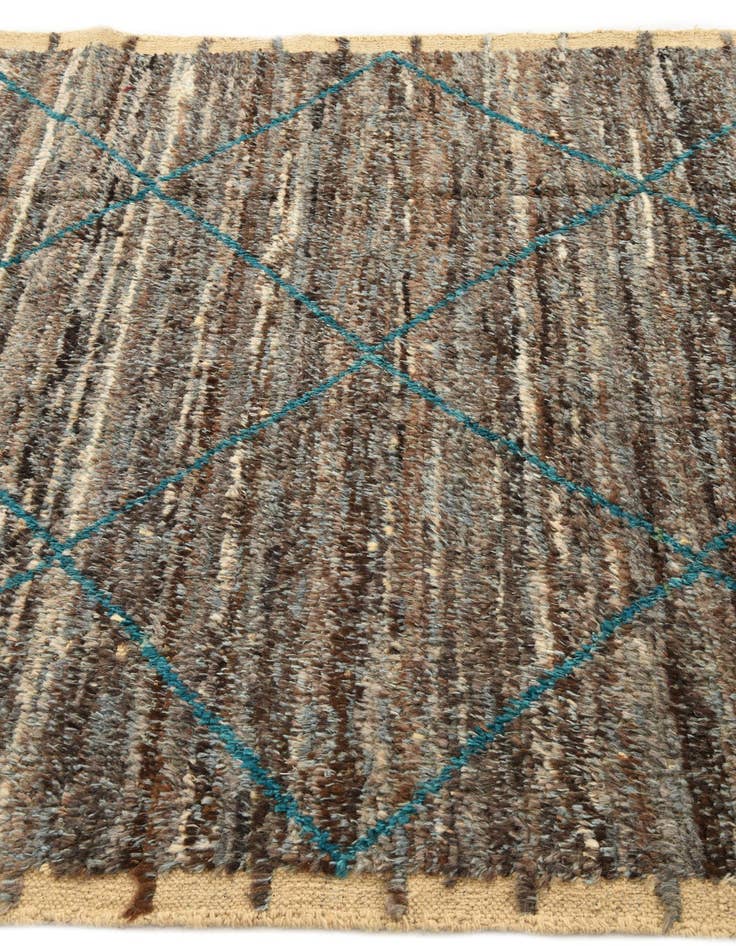 Detail image of  5' 3 x 8' 6  Hand Knotted Moroccan Wool Rug