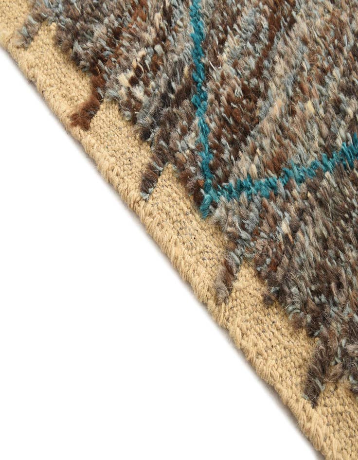 Detail image of  5' 3 x 8' 6  Hand Knotted Moroccan Wool Rug