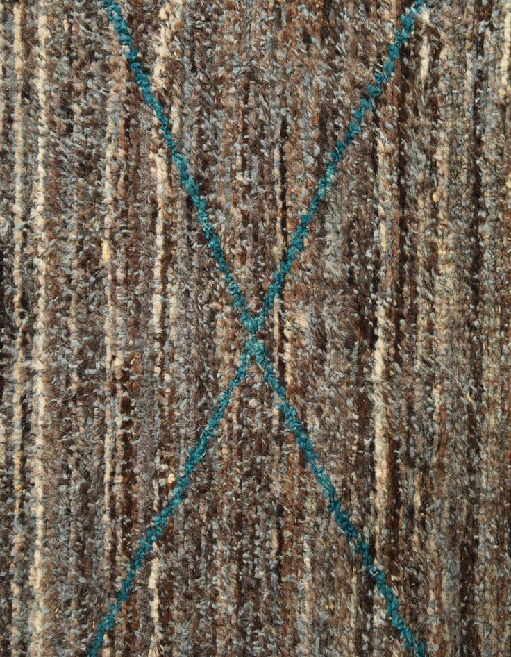 Detail image of  5' 3 x 8' 6  Hand Knotted Moroccan Wool Rug