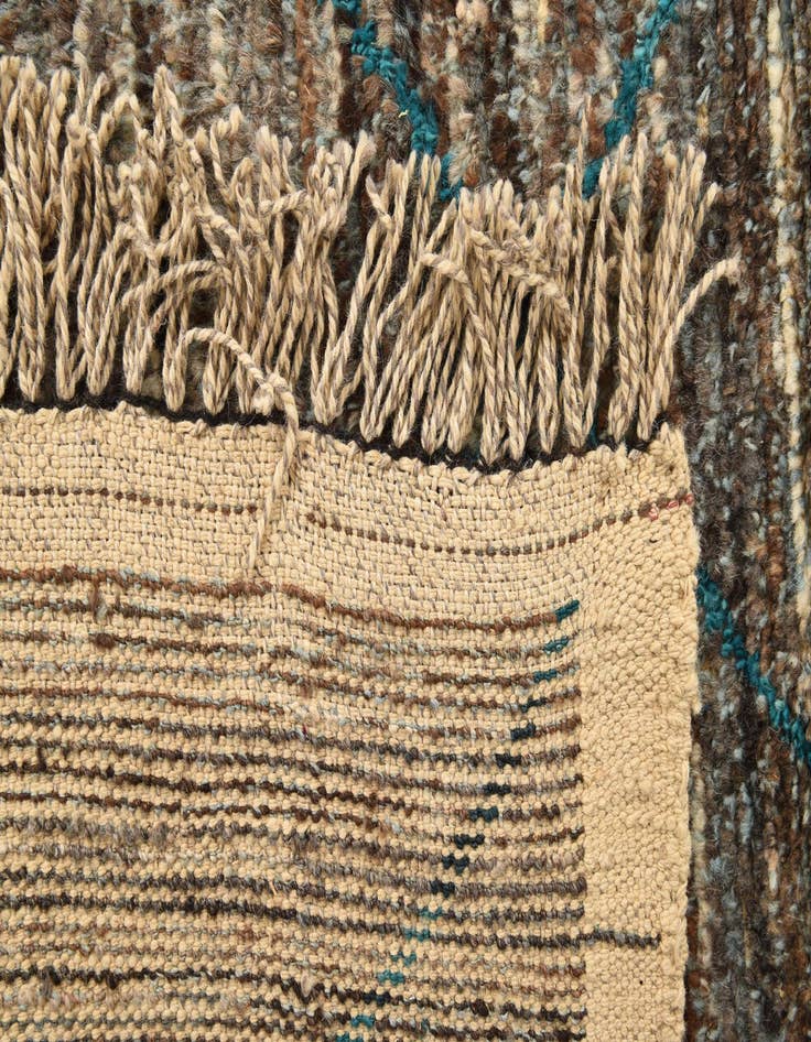Detail image of  5' 3 x 8' 6  Hand Knotted Moroccan Wool Rug