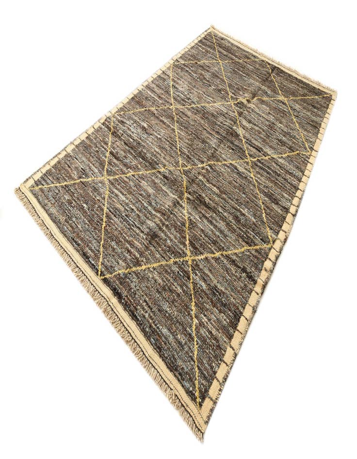 Detail image of  6' 3 x 9' 8  Hand Knotted Moroccan Wool Rug