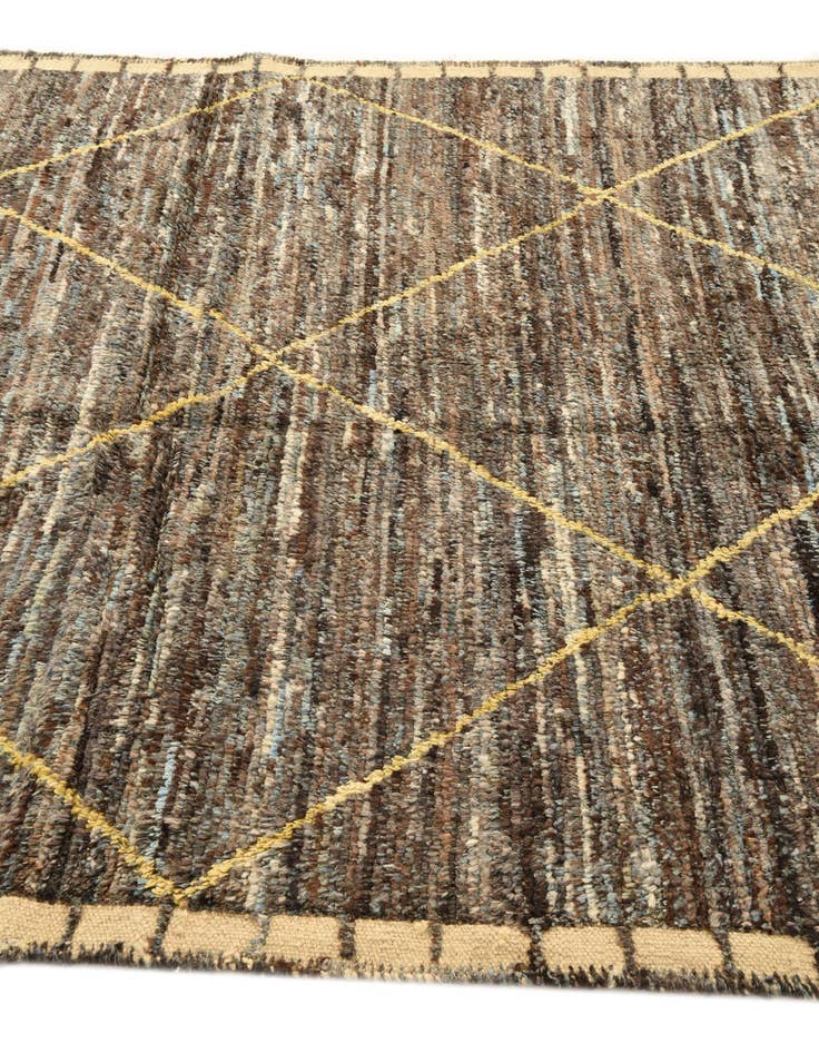 Detail image of  6' 3 x 9' 8  Hand Knotted Moroccan Wool Rug