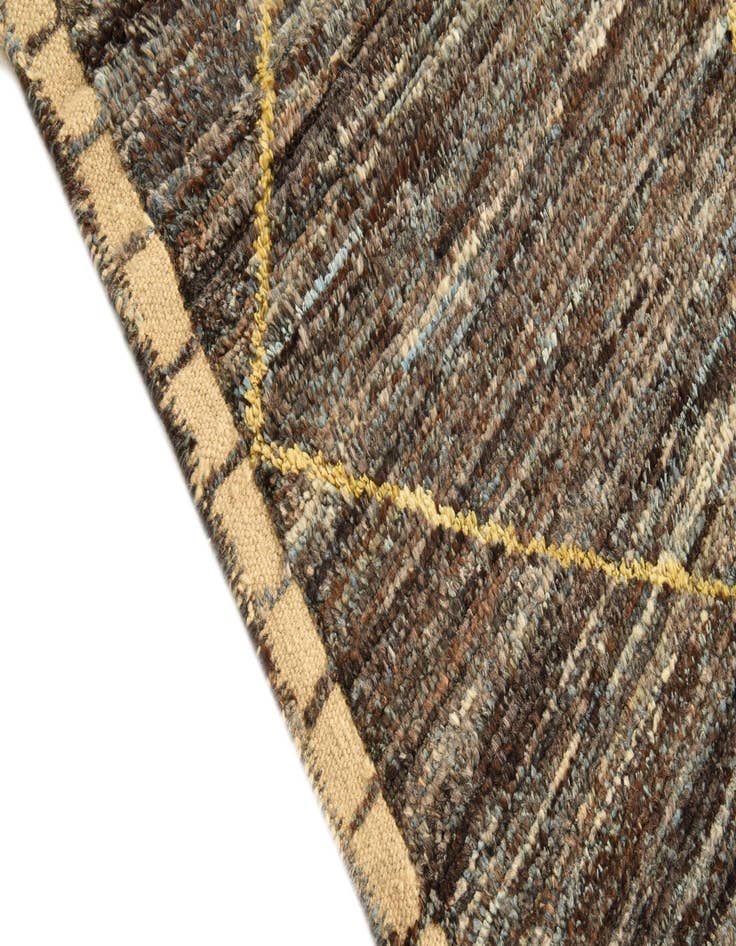 Detail image of  6' 3 x 9' 8  Hand Knotted Moroccan Wool Rug