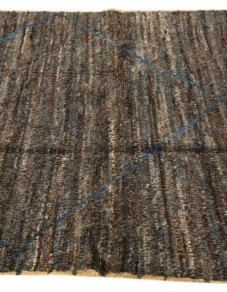 Detail image of  5' 5 x 8' 7  Hand Knotted Moroccan Wool Rug