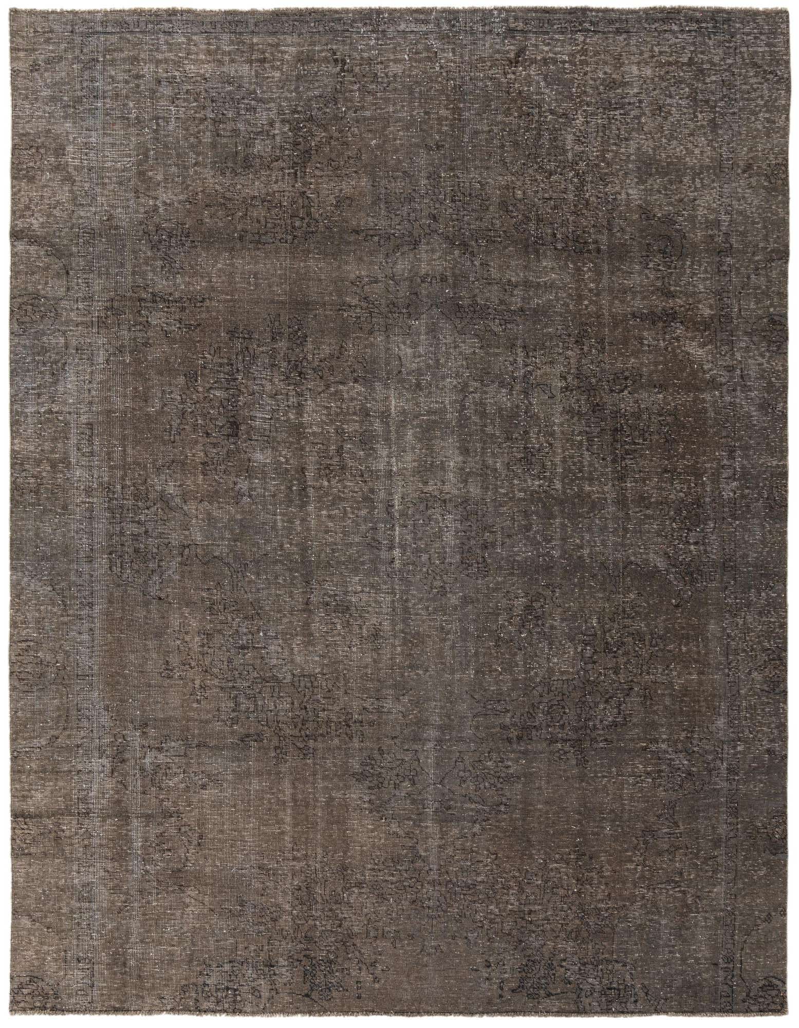 A rectangular 8x10 Ultra Vintage rug in shades of brown and gray, featuring a distressed Persian pattern.