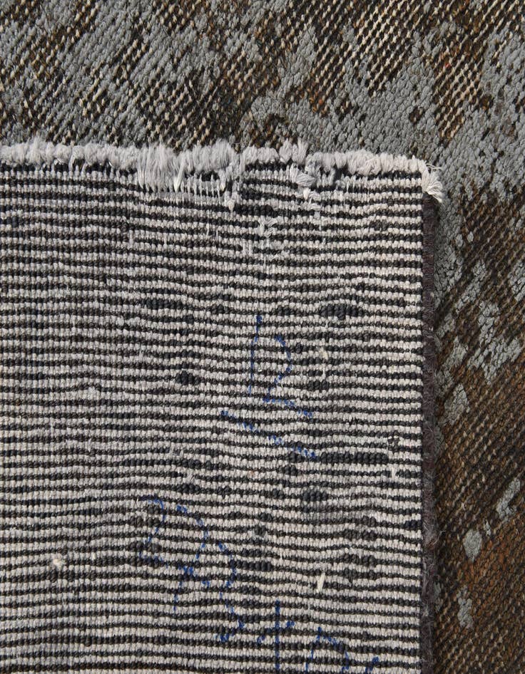 Detail image of  5' 9 x 9'  Hand Knotted Ultra Vintage Persian Wool Rug