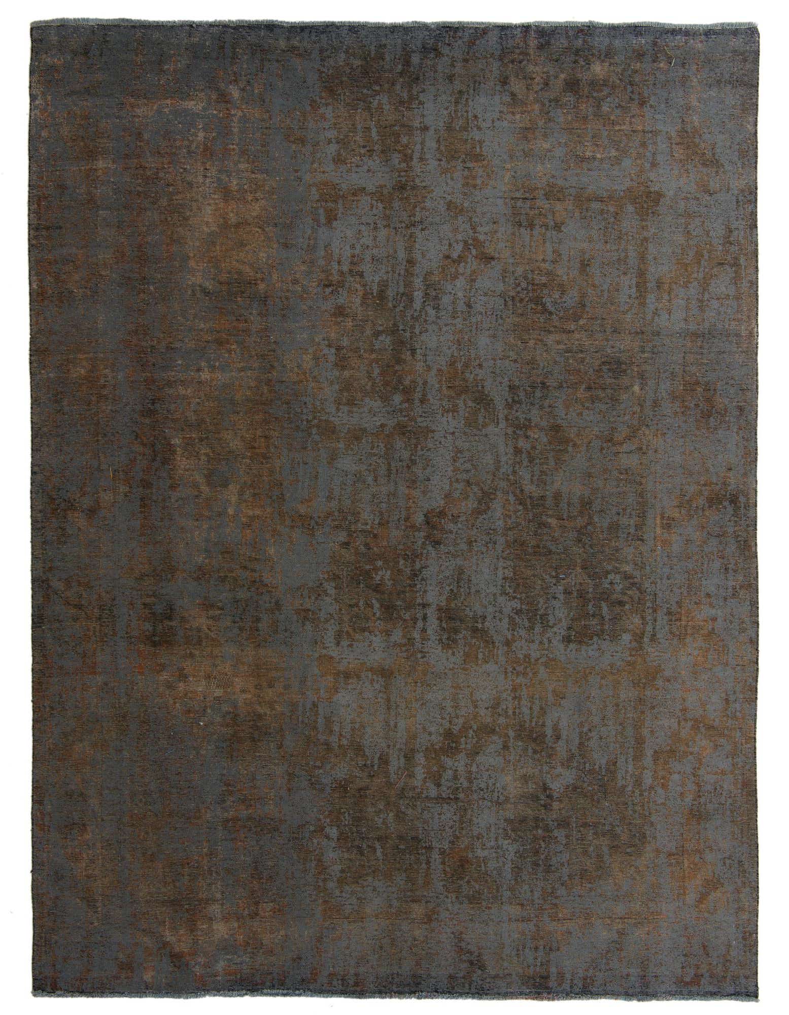 A 9x12 rectangular Ultra Vintage wool rug featuring an abstract, distressed pattern in shades of brown, tan, and gray.