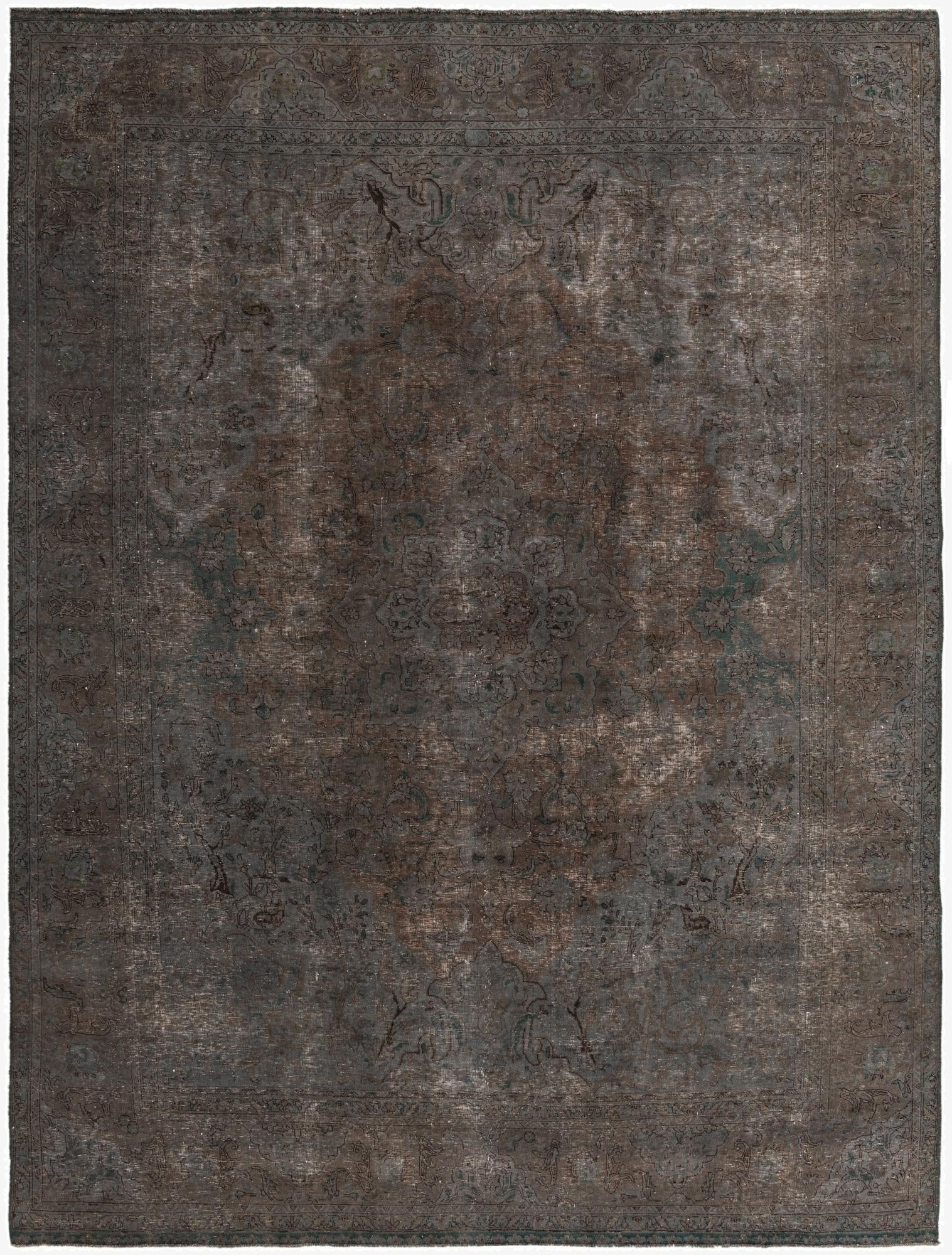  9' 5 x 12' 5  Hand Knotted Ultra Vintage Persian Wool Rug