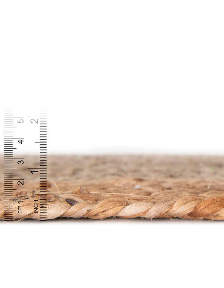 Detail image of  2' x 8'  Hand Braided Jute Runner Rug