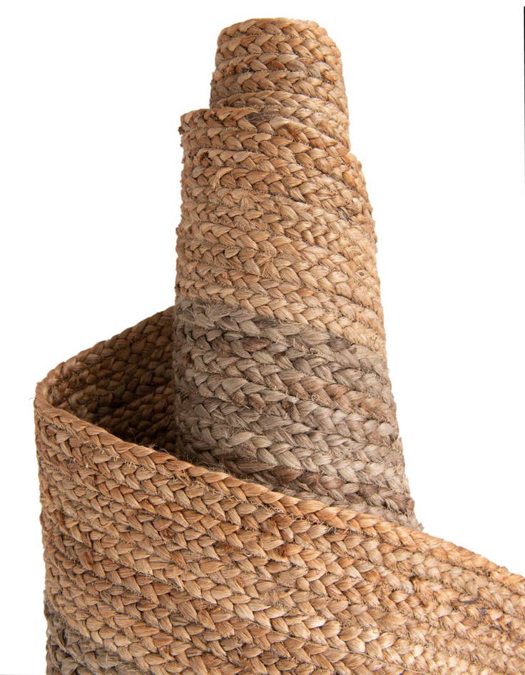 Detail image of  2' x 8'  Hand Braided Jute Runner Rug