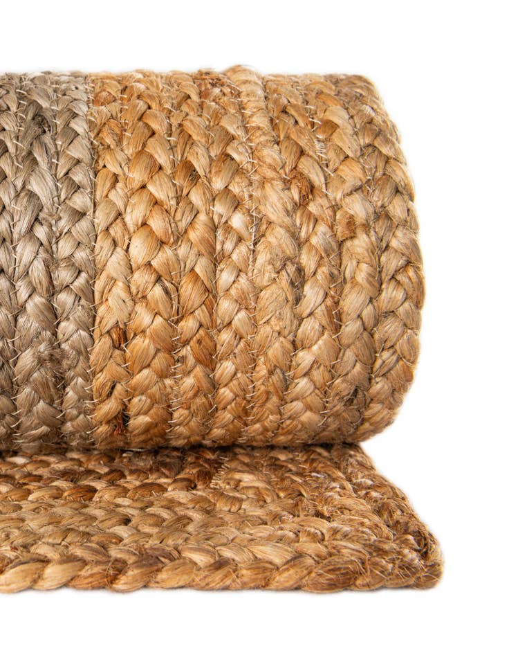 Detail image of  2' x 8'  Hand Braided Jute Runner Rug