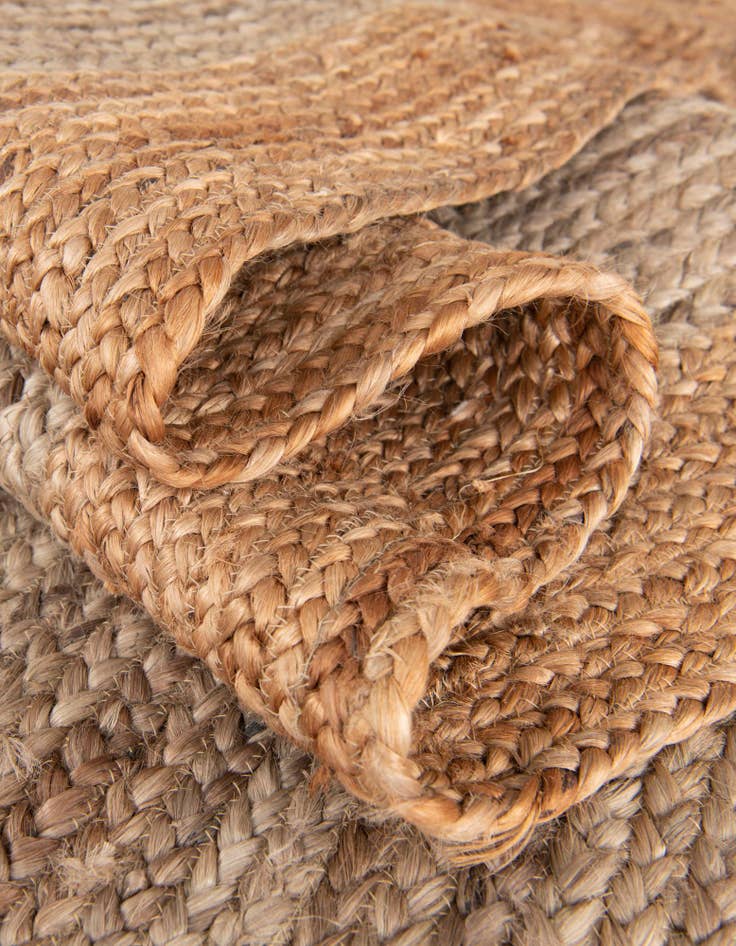 Detail image of  2' x 8'  Hand Braided Jute Runner Rug