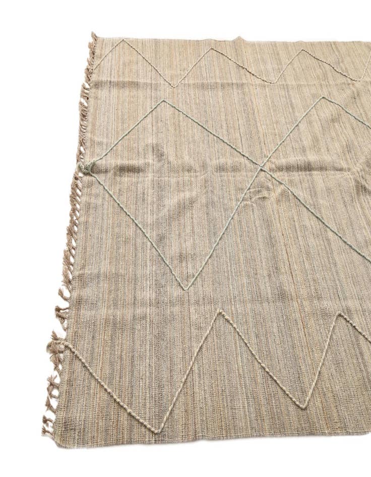 Detail image of  6' 6 x 7'  Hand Knotted Moroccan Wool Square Rug