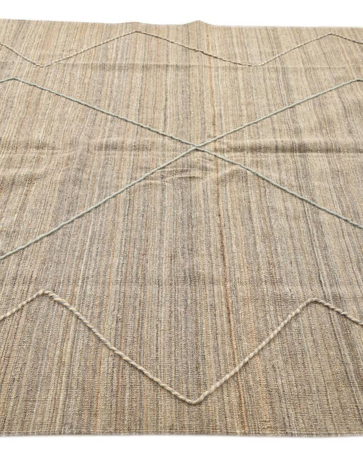 Detail image of  6' 6 x 7'  Hand Knotted Moroccan Wool Square Rug