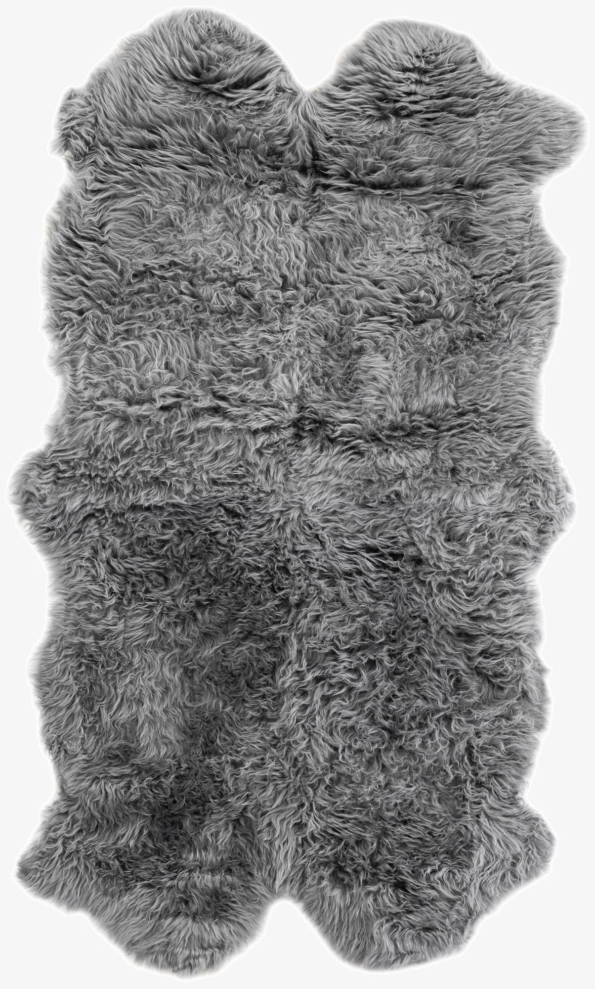  3' 3 x 6' Natural Sheepskin Freeform Rug