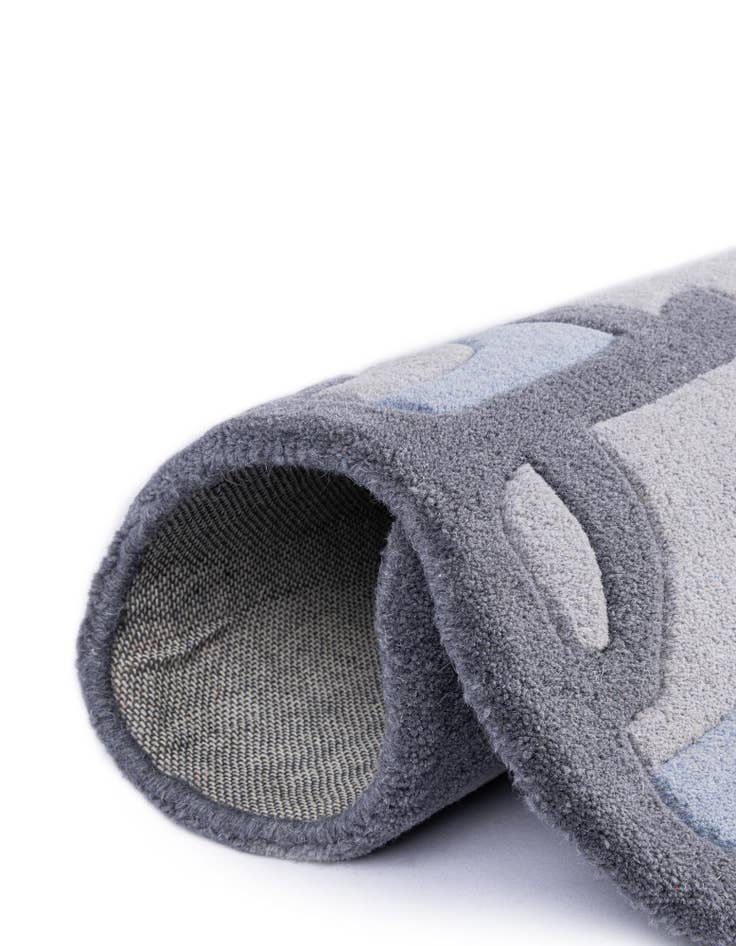 Detail image of  4' 1 x 4' 6 Playtime Kids Wool Freeform Rug