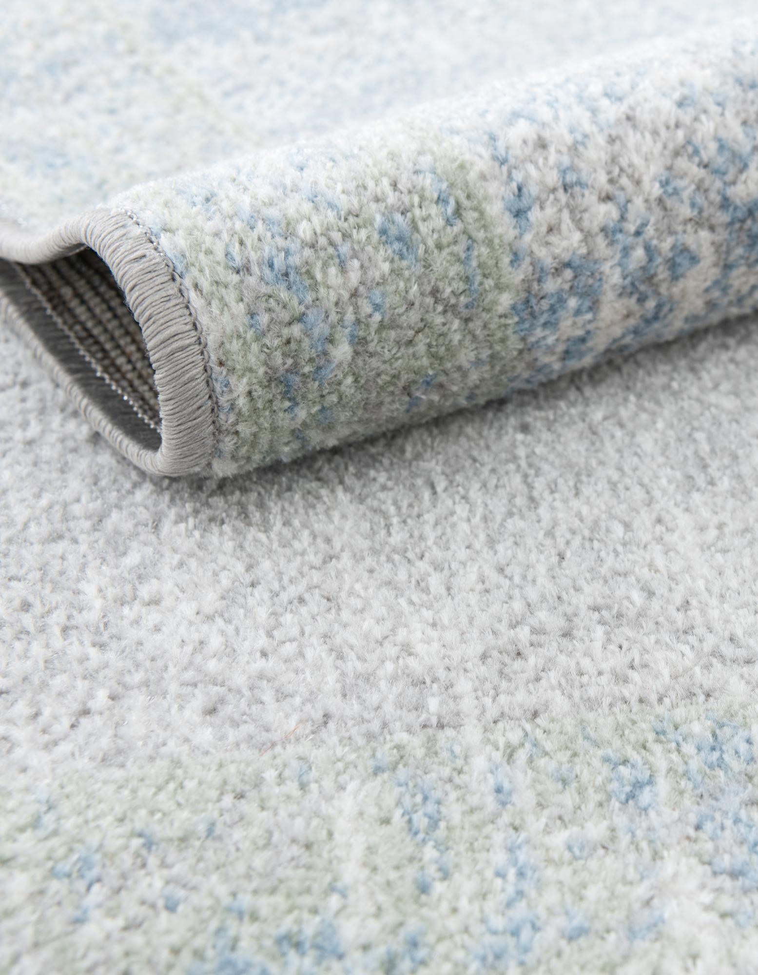 Gray Green 2' x 6' Kamala Washable Runner Rug