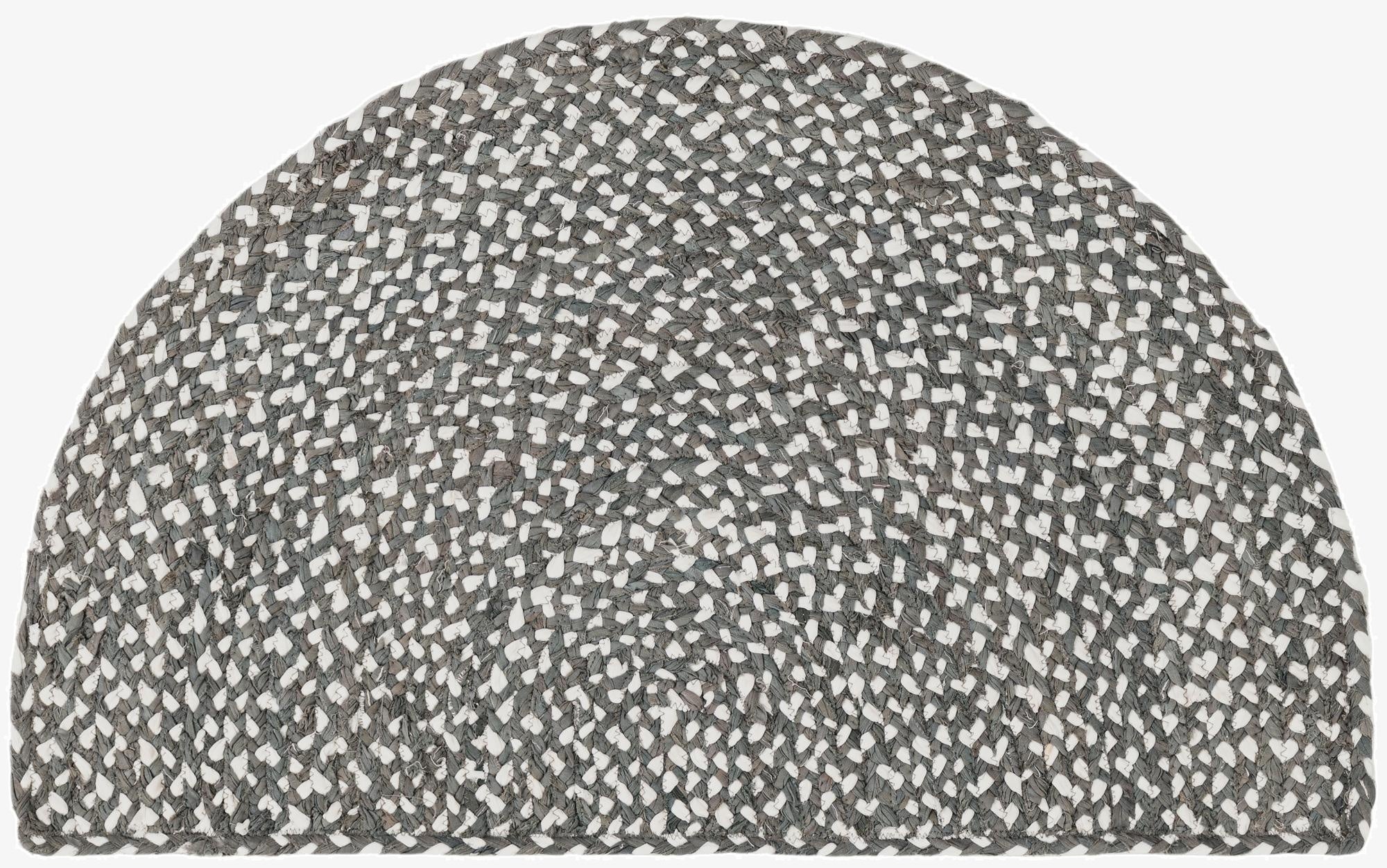  2' 2 x 3' 7  Hand Braided Chindi Hearth Rug