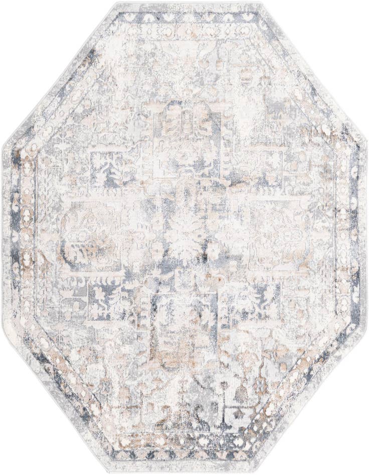 Detail image of  5' 3 x 5' 3 Highbury Octagon Rug