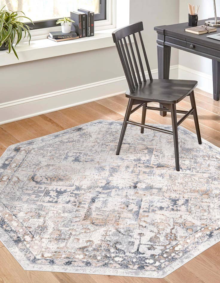 Detail image of  5' 3 x 5' 3 Highbury Octagon Rug