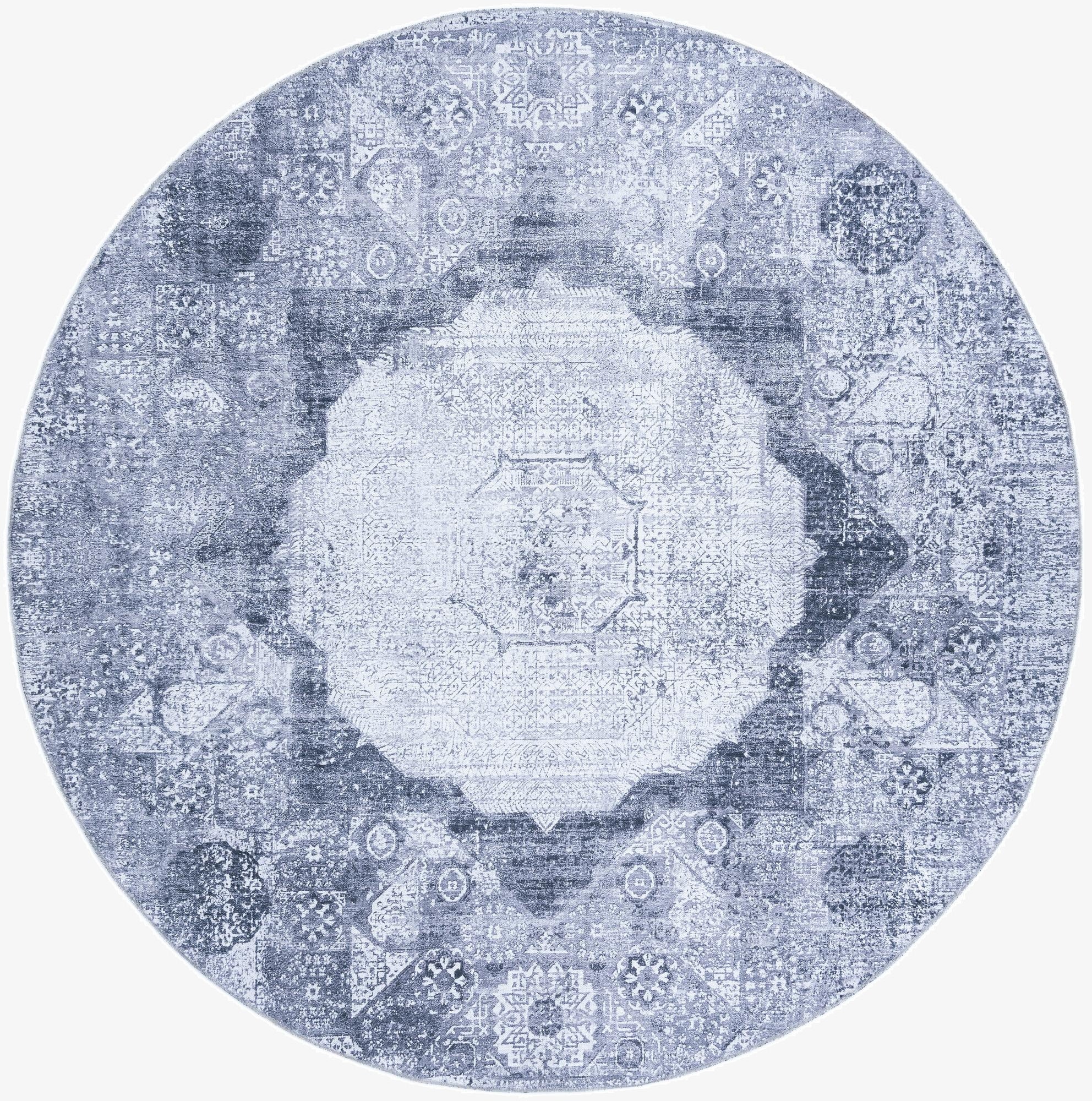  7' 10 x 7' 10  Washable Yara Round Rug