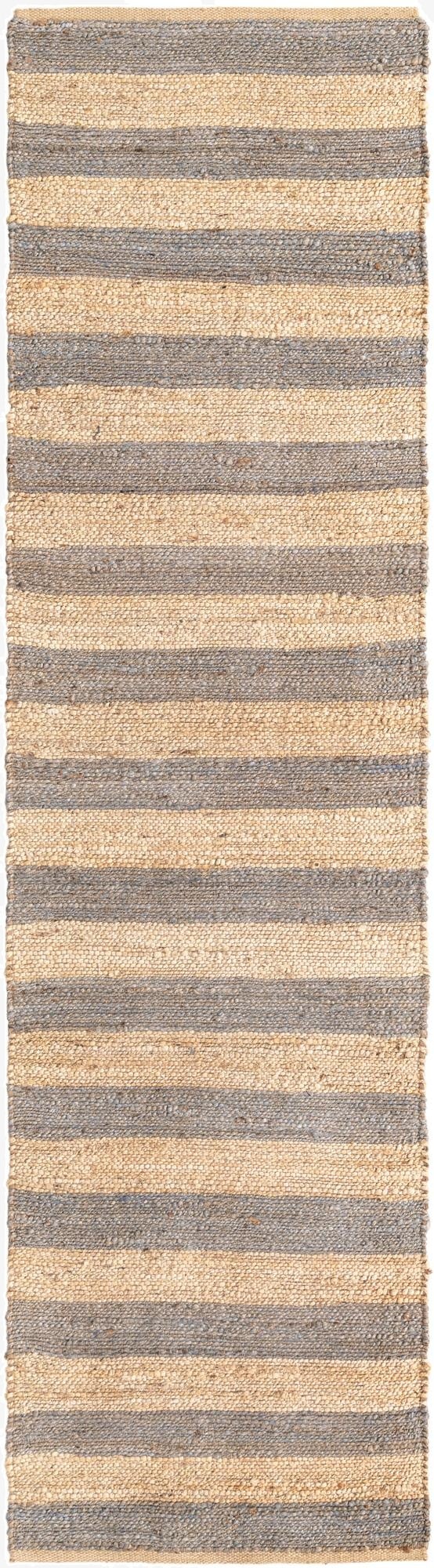  2' 7 x 10'  Hand Braided Jute Runner Rug