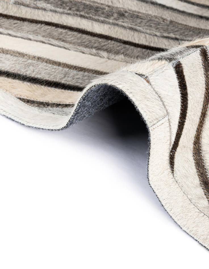 Detail image of  1' 2 x 3' 1 Cowhide Leather Runner Rug