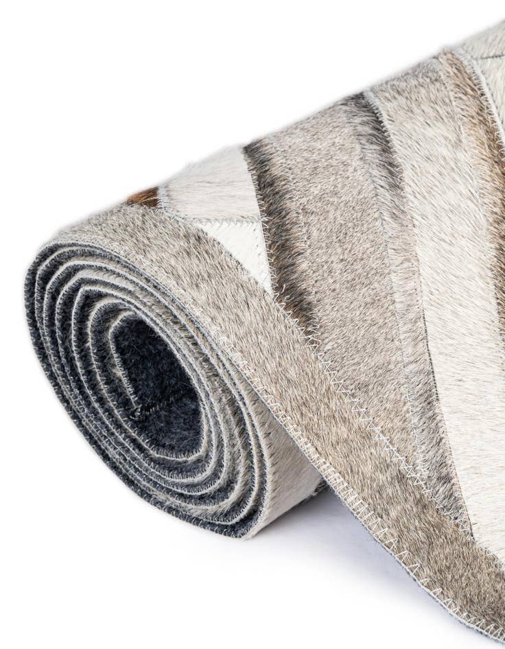 Detail image of  1' 2 x 3' 1 Cowhide Leather Runner Rug