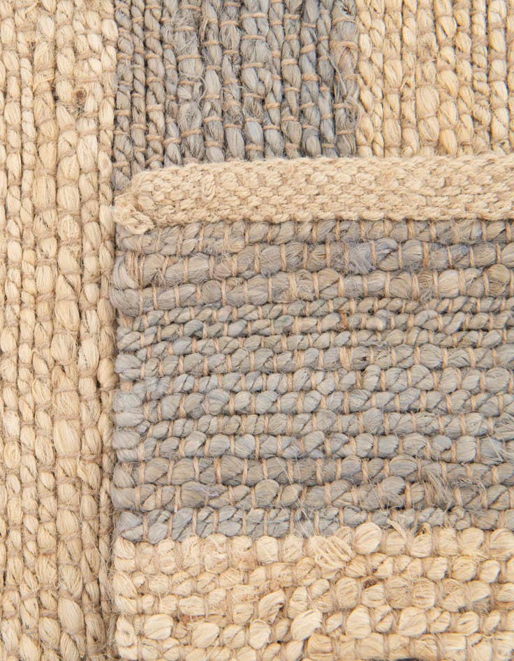 Detail image of  7' 10 x 7' 10  Hand Braided Jute Square Rug