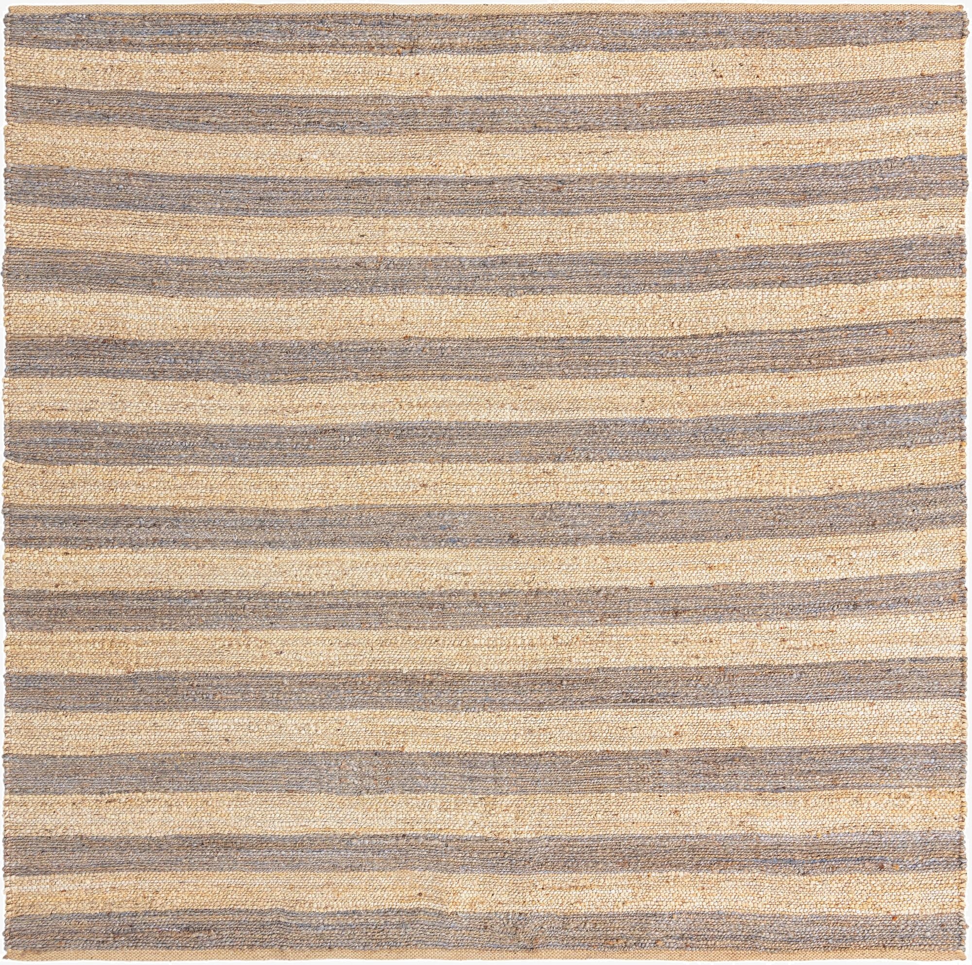  7' 10 x 7' 10  Hand Braided Jute Square Rug