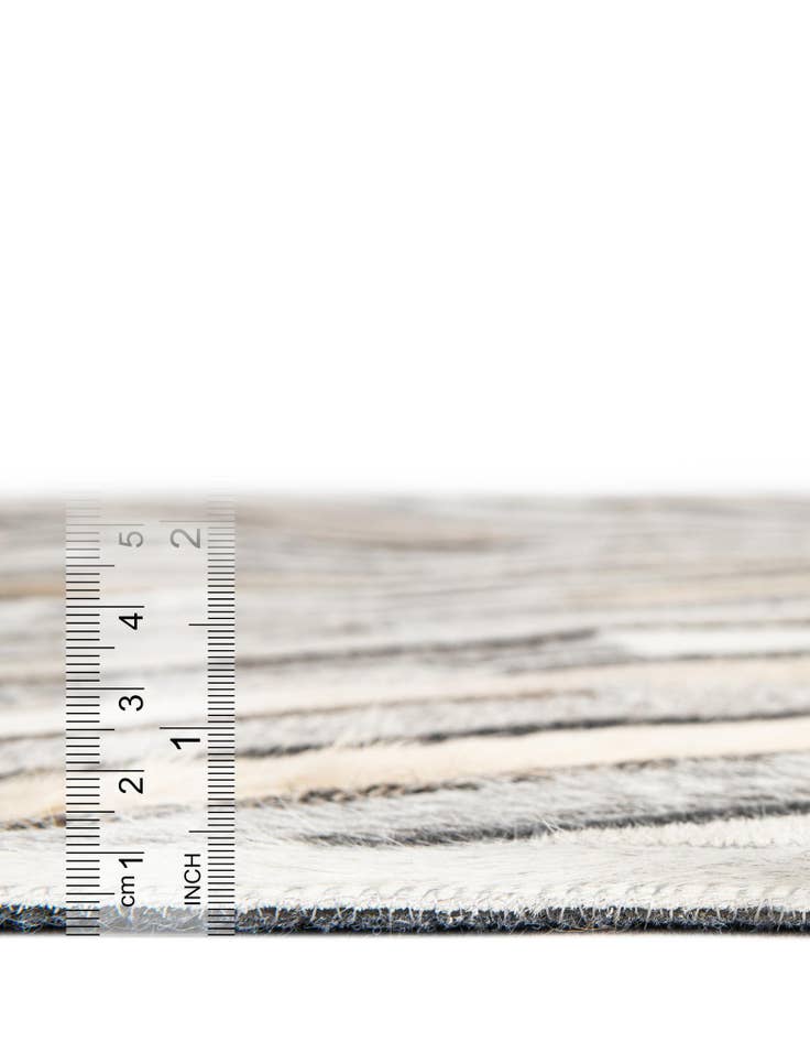 Detail image of  7' 10 x 7' 10 Cowhide Leather Square Rug