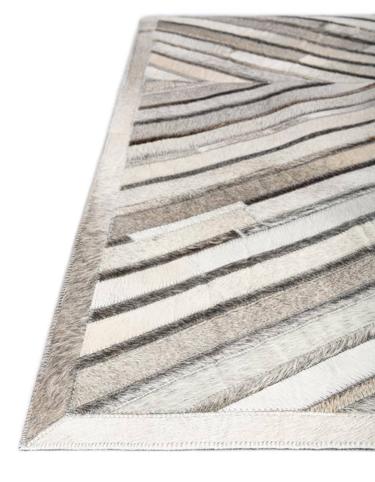 Detail image of  7' 10 x 7' 10 Cowhide Leather Square Rug