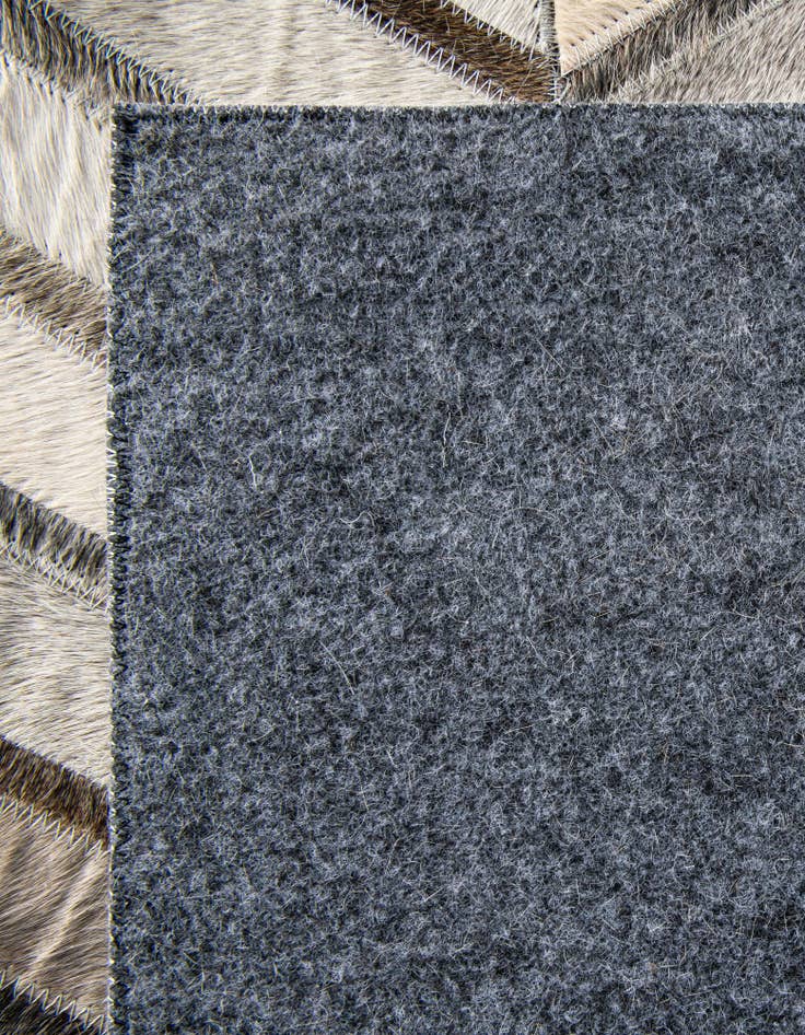 Detail image of  7' 10 x 7' 10 Cowhide Leather Square Rug