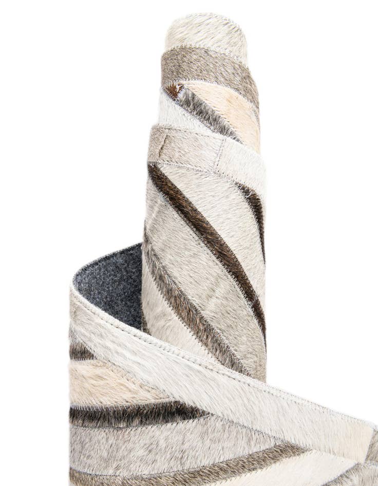 Detail image of  7' 10 x 7' 10 Cowhide Leather Square Rug