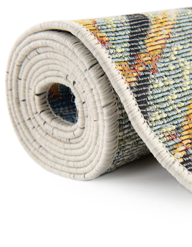 Detail image of  7' 10 x 10'  Washable Botanical Indoor / Outdoor Rug