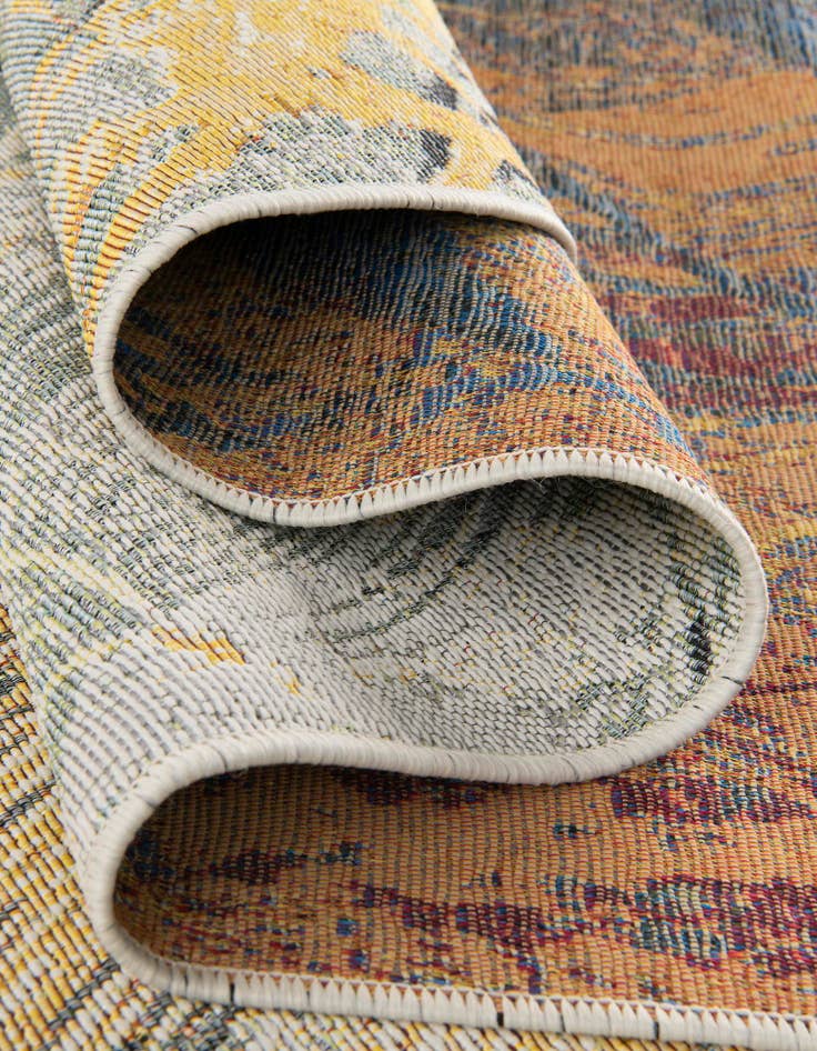 Detail image of  7' 10 x 10'  Washable Botanical Indoor / Outdoor Rug