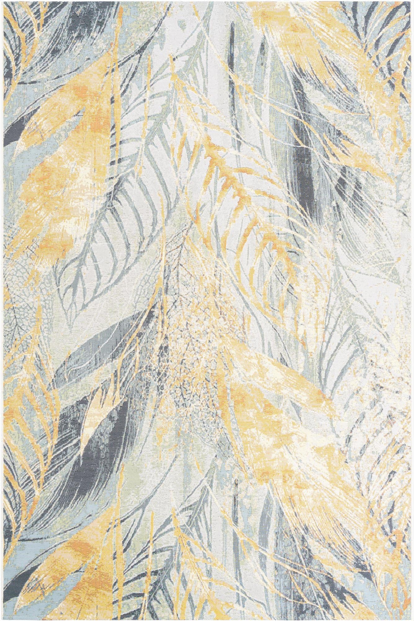  6' x 9'  Washable Botanical Indoor / Outdoor Rug