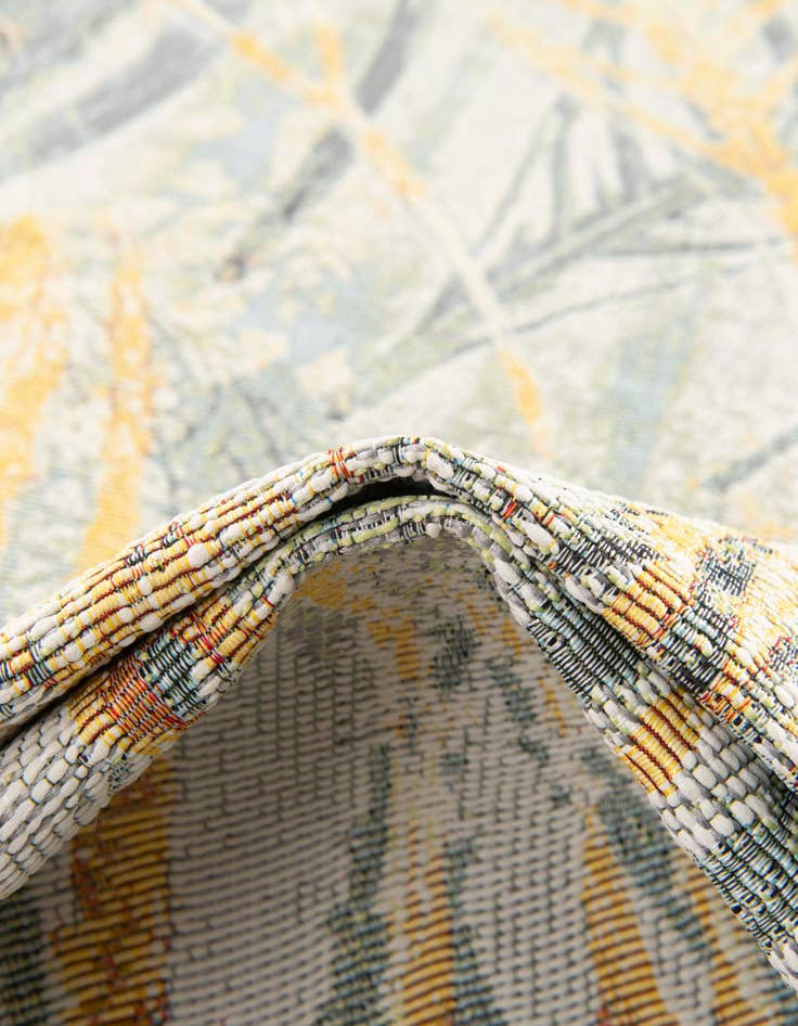 Detail image of  10' x 10'  Washable Botanical Indoor / Outdoor Square Rug