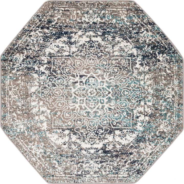 Gray 5' 3 x 5' 3 Arlington Octagon Rug | Rugs.com