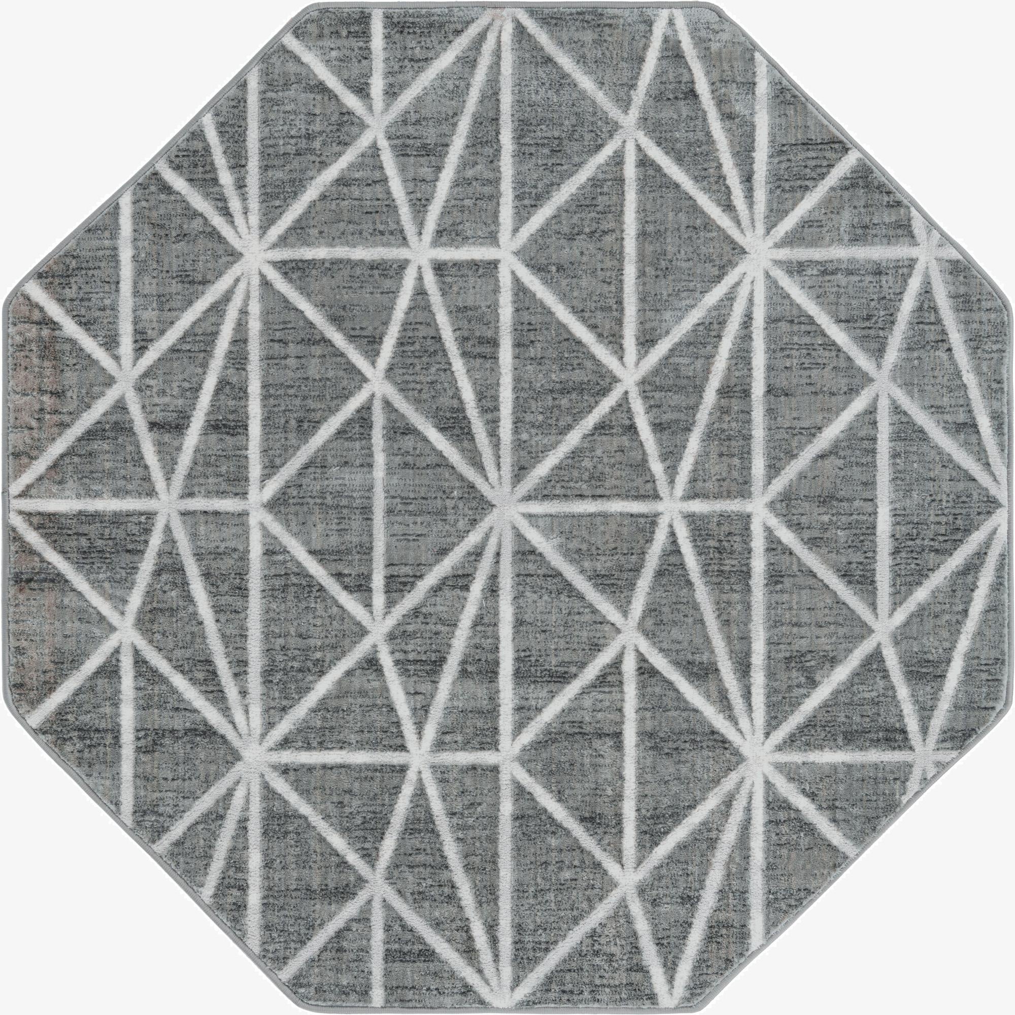  5' 3 x 5' 3 Lattice Trellis Octagon Rug