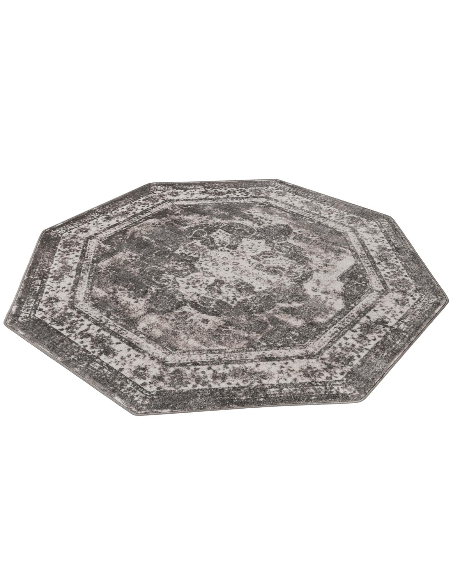 Gray 6' x 6' Monte Carlo Octagon Rug | Rugs.com