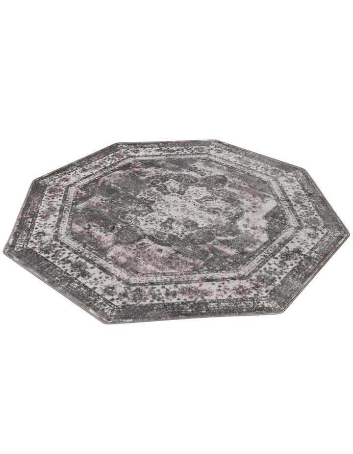Gray 6' x 6' Monte Carlo Octagon Rug | Rugs.com